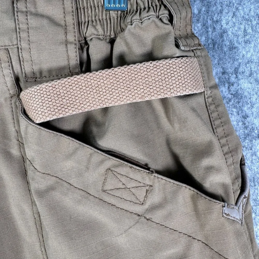 5.11 Tactical Shorts Mens Size 32 Brown Cargo Pockets Rip Stop 9 Inch Inseam